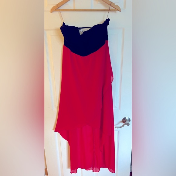 BCBG high low dress with criss cross back - Picture 1 of 2